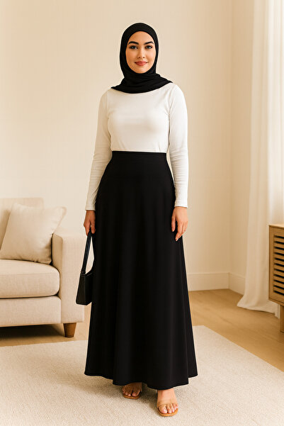 Lesa Wear Flowy Puff Flared Hijab Skirt