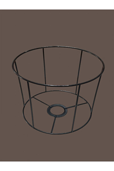 CONANA Cylinder Lampshade, Sconce Wire, Skeleton (Short Size) Black Static Painted E27 (20X15 cm)