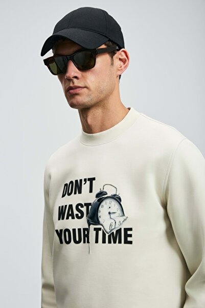 Lufian 112030173 Henry Men's Sweatshirt White