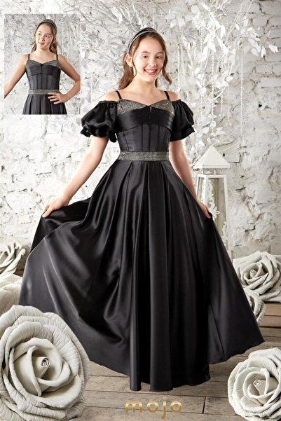 Mojo Bebek فساتين سهرة إركوت فستان سهرة طويل من الساتان بأكمام بطيخ للبنات 67...