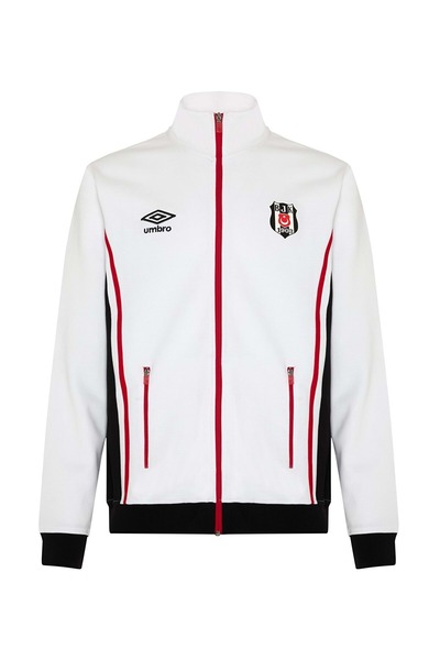 Beşiktaş Σ.Κ. Bjk Umbro 25/26 Team Training Jacket Ανδρικό μπουφάν με κουκούλα ΛΕΥΚΟ