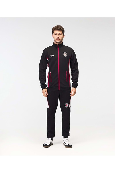 Beşiktaş S.K. Bjk Umbro 25/26 Team Training Jacket Hooded Sweat Tracksuit Top Men's Jacket Black