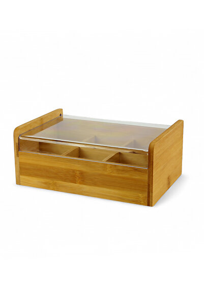 EVSTYLE Bamboo Herbal Tea Box - with Transparent Lid