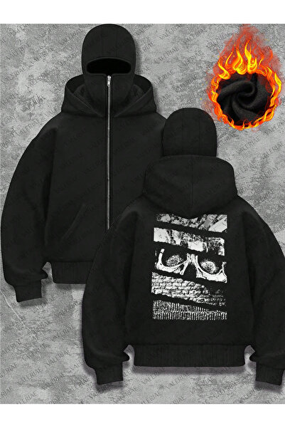 valeriae Balaklava unisex New Current cu două straturi cu glugă supradimensio...