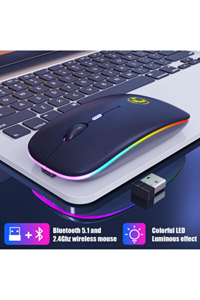 A2N Kablosuz Şarj Edilebilir Şarjlı Bluetooth Fare Wireless Mouse Sessiz 1200 Dpı Kontrol Astakos