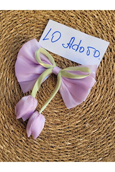 LO ADORO 1 bucată de agrafă cu fundă de lalele liliac, accesorii pentru păr, ...