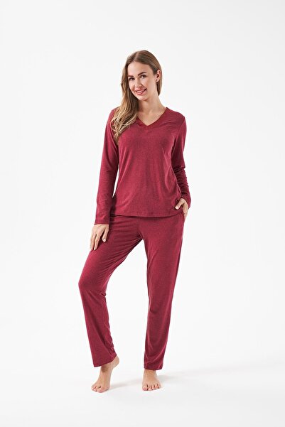 Relax Mode Kadın V Yaka Pijama Takım - 28091R