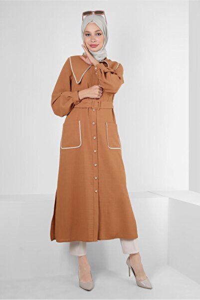 Alvina ΤΟΥΝΙΚ ΚΑΤΑΣΚΕΥΑΣΜΕΝΟ ΜΕ ΛΕΠΤΟΜΕΡΗ ΚΟΛΑΡΙΟ ΚΑΙ ΤΣΕΠΕΣ ΜΕ ΖΩΝΗ 43907