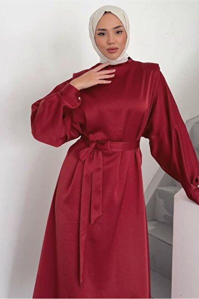 TRENDTESETTÜR Women's Red Belted Dress t 73552