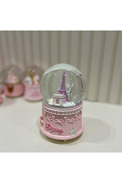 Taşmeran Paris Eyfel Kulesi Unicorn Motorlu Işıklı Müzikli Büyük Boy Kar Küresi Tky0404