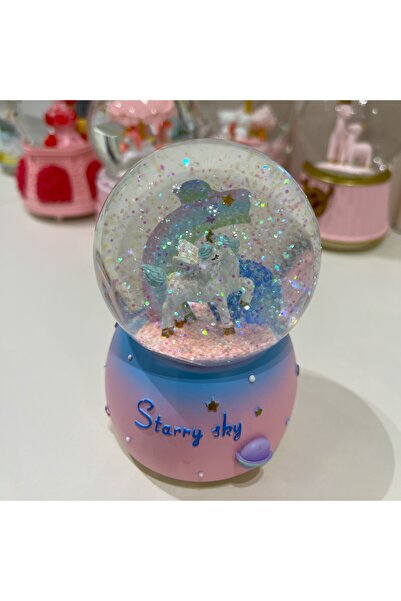 Taşmeran Unicorn Işıklı Müzikli Orta Boy Kar Küresi Tky0398