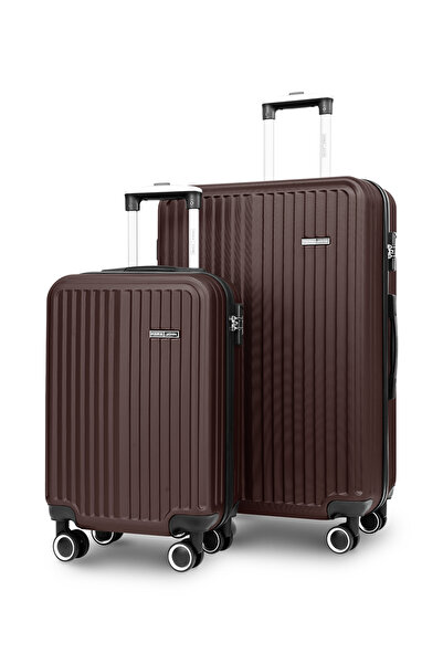 PARAJOHN Ridge 2-Piece ABS Luggage Set – Cabin 10kg & Large 30kg Trolley Bag with Spinner Wheels & Lock