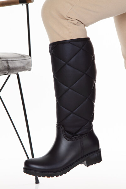 Sea&Blue Hostess Bleumarin cu model de diamante, fără alegere, cizme de ploaie, rezistente la apă, confortabile