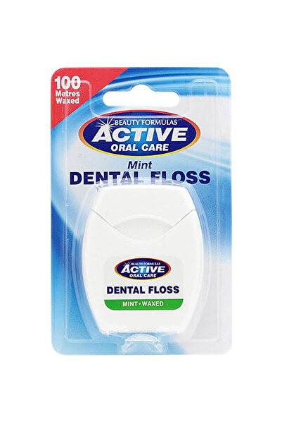 BEAUTY FORMULAS Mint Waxed Dental Floss 100m:0642