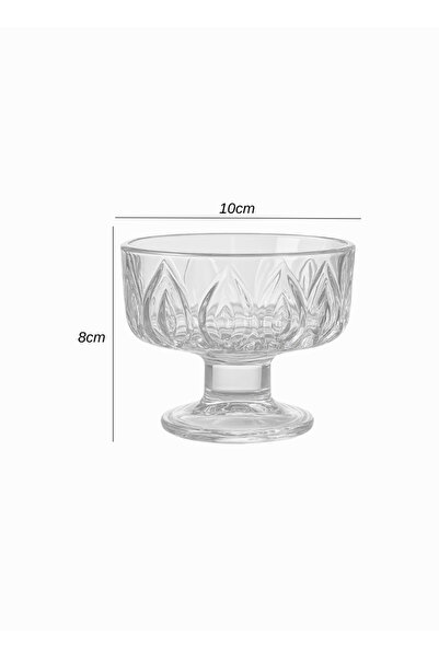 ALQANNAS 8-Piece Luxury Crystal Dessert Yogurt Set with Elegant Base | Serving Cups for Desserts, Ice Cream, and Fruits