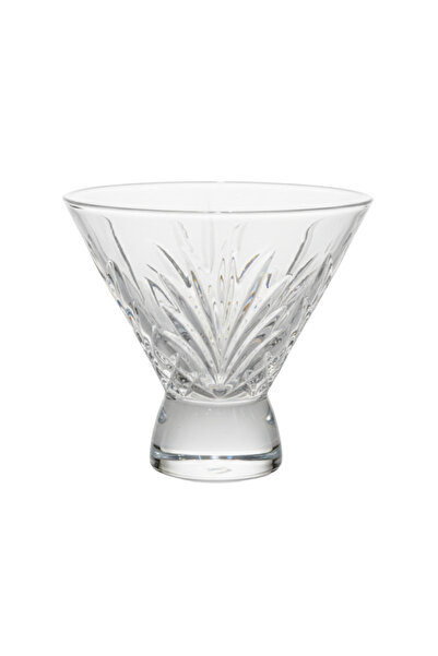 ALQANNAS 8-piece crystal glass yogurt dessert set with a fixed base