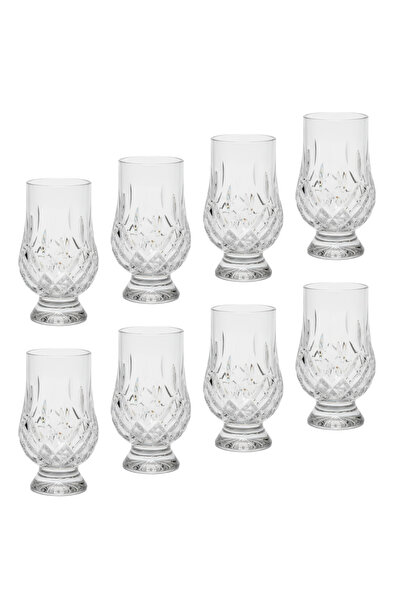 ALQANNAS 8-piece set of premium crystal juice glasses with bases | Elegant glasses for water and juices