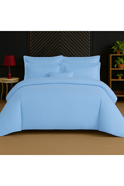 celhome CELhome 6-piece bedding set, Fitted sheet, Duvet cover, 4 pillowcases, Blue