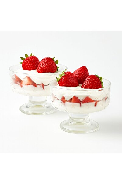 ALQANNAS 8-Piece Luxury Crystal Dessert Yogurt Set with Elegant Base | Serving Cups for Desserts, Ice Cream, and Fruits