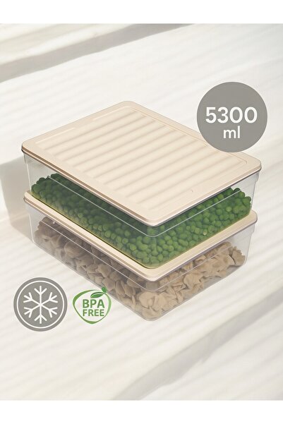 Nesto Home Set of 2 Refrigerator and Microwave Storage Containers with 5300 ml Capacity - 2Xx5300