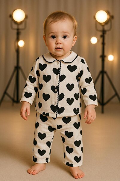 anne dokunuşu gibi KUZUM BEBE Kalp Figürlü Organik Yenidoğan Fitilli Kumaş Kı...