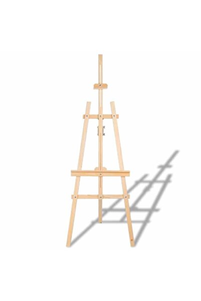 ÇANAKCI AHŞAP حامل فني خشبي قابل للطي، قطعة واحدة، متعدد الاستخدامات، بيج - 175 سم