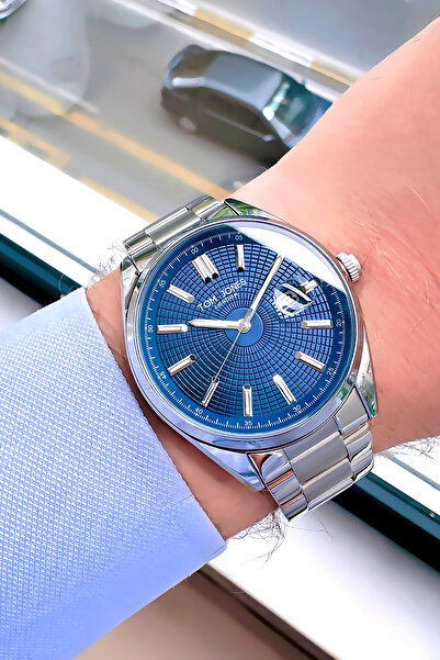 Tom Jones Orijinal Erkek Kol Saati Su Geçirmez Gümüş Renk Çelik Kordon DKH2604C1