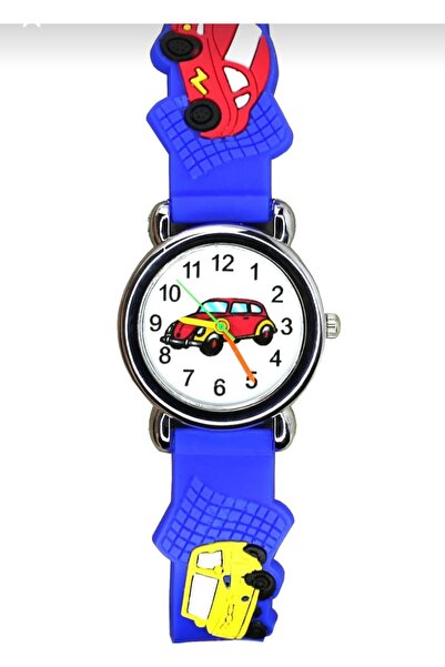 ZAVİRA Çocuk Kol Saati Silikon Kordon Şimşek Araba Mcqueen