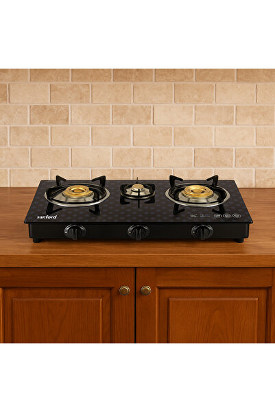Sanford GLASS GAS STOVE 3 BURNER (DETACHABLE)