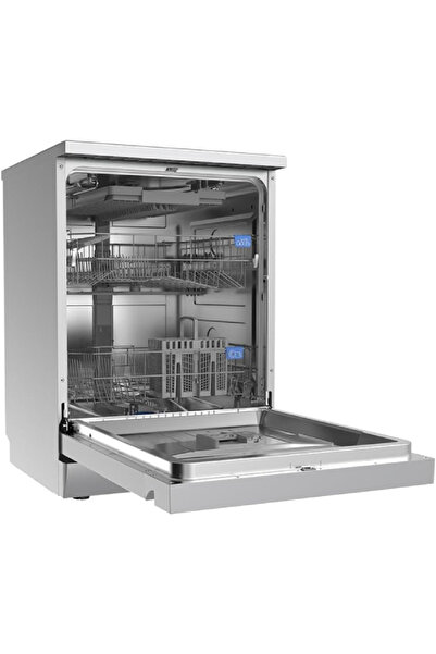 Midea Dishwasher 10 Programs WiFi, 14 Place, 3 Shelves, Extra Basket, Stainless Steel (WQP14W5233CS)