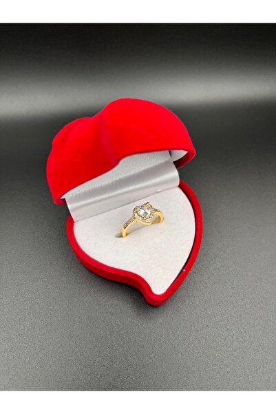Sepetten Eve Gümüş Kaplama Kalpli Kutuda Kalpli Yüzük Ciddi Ilişki Yüzüğü 14 ...