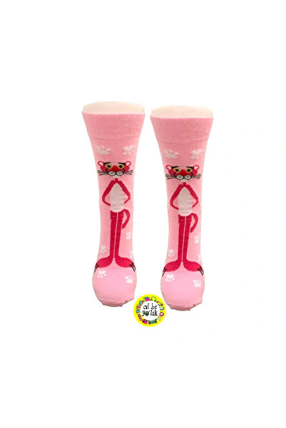 AL Bİ 90LIK ΡΟΖ ΠΑΝΘΗΡΑΣ ΚΑΛΤΣΕΣ ΜΕ ΣΧΕΔΙΟ ΧΑΡΑΚΤΗΡΑ ΚΑΛΤΣΕΣ ΒΑΜΒΑΚΙ