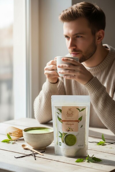 Karadeniz Matcha Vanilla Matcha 50 Gram. Vanilya Aromalı Matcha