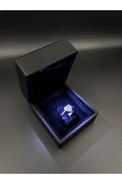 Sepetten Eve Işıklı Kutuda Kalpli Yüzük Ayarlanabilir Ciddi Ilişki Yüzüğü 14 ...