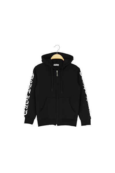 atabay 290-09-24 Girl's Cardigan with Hood Printed 2 Straps Age 12/16