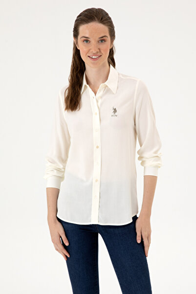 U.S. Polo Assn. Kadın Vişne Uzun Kollu Gömlek 50316429-VR104