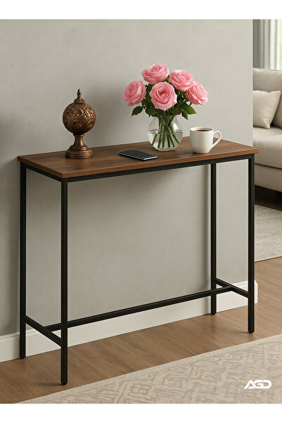 AGD طاولة خشبية ضيقة، طاولة جانبية حديثة، أريكة صغيرة ريفية، مكتب عرض جانبي للممر وغرفة النوم