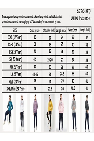 STITCH by MH Men's "LAKUKU 68" Premium Terry Hoodie & Cargo Jogger Set .20years / Chest 42"