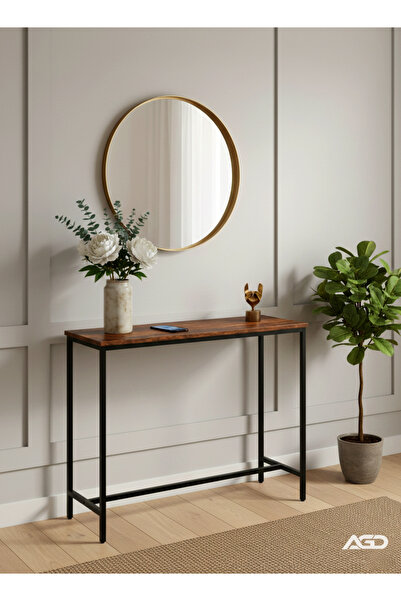 AGD طاولة خشبية ضيقة، طاولة جانبية حديثة، أريكة صغيرة ريفية، مكتب عرض جانبي للممر وغرفة النوم