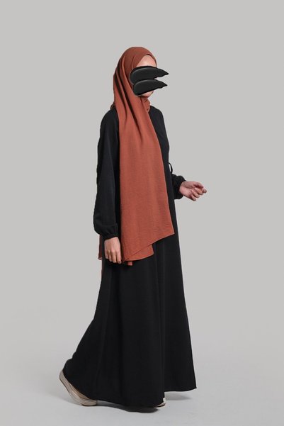 Emare ثوب صلاة من القطن والكتان - أسود