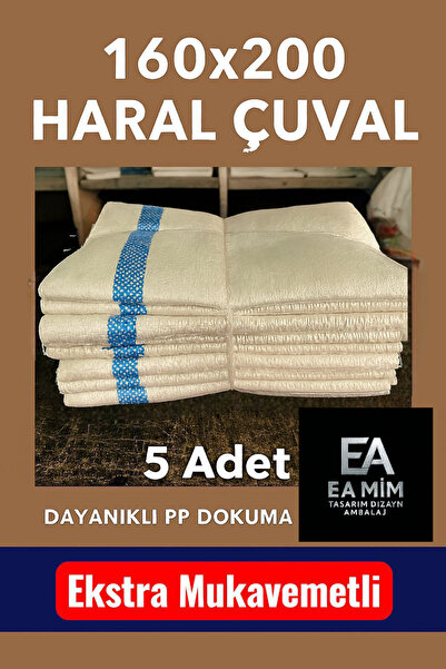 EA MİM TASARIM DİZAYN AMBALAJ 160x200 Haral Çuval – Dayanıklı PP Dokuma, Depo...