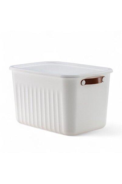 Hype Store 3-Piece Modern Storage Box Set with Lids - 15 Liters - Orange - Po...