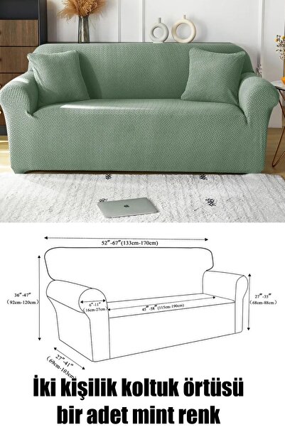 intil Seat Cover Armchair Cover Two Seater Brick Pattern Elastic Washable 1 Pc Sofa Cover