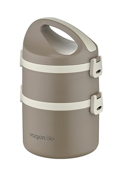 Braventa Collection 1800 ML İki Kat Yuvarlak Paslanmaz Çelik Bento Lunch Box ...