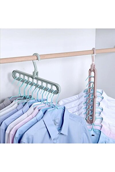 Hype Store Sihirli Elbise Askısı 9 Gözlü Akıllı Askı Sihirli Askılık - 5 adet