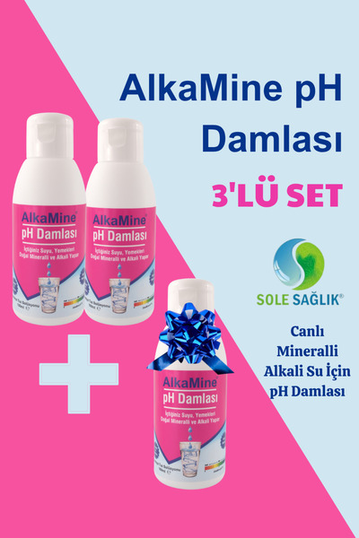 alkamine Sole Sağlık AlkaMine Alkali pH Damlası 3'lü Set