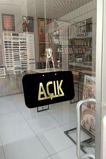 mars tasarım Ahşap Ayna Pleksi Açık Kapalı Yönlendirme Tabelası Mağaza Kapı Yönlendirme