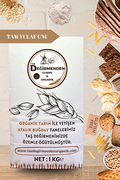 Taş Değirmenden Organik Atalık Tam Yulaf Unu (Gluten İçermez) - 1 Kilo