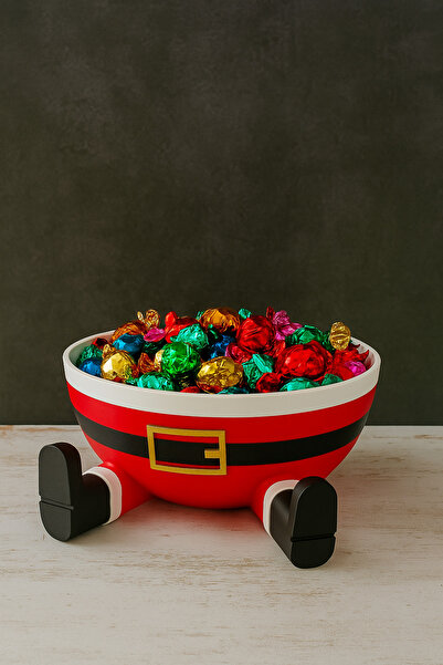 3DECİ Noel Baba Şeklinde Kâse | 3D Baskı Christmas Santa Bowl – Yılbaşı Dekor & Şekerlik