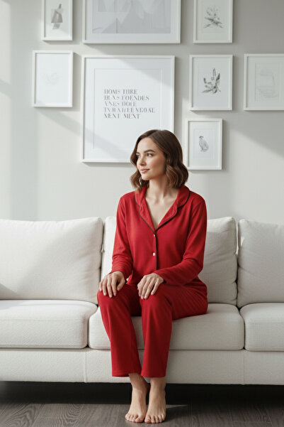 STRAWBERRY DÜĞMELİ PİJAMA TAKIM